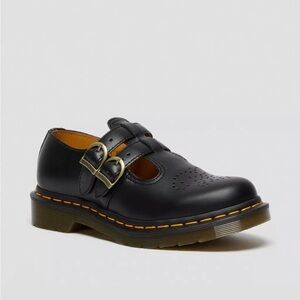 Dr. Martens 8065 Black Smooth Leather Mary Jane Shoes